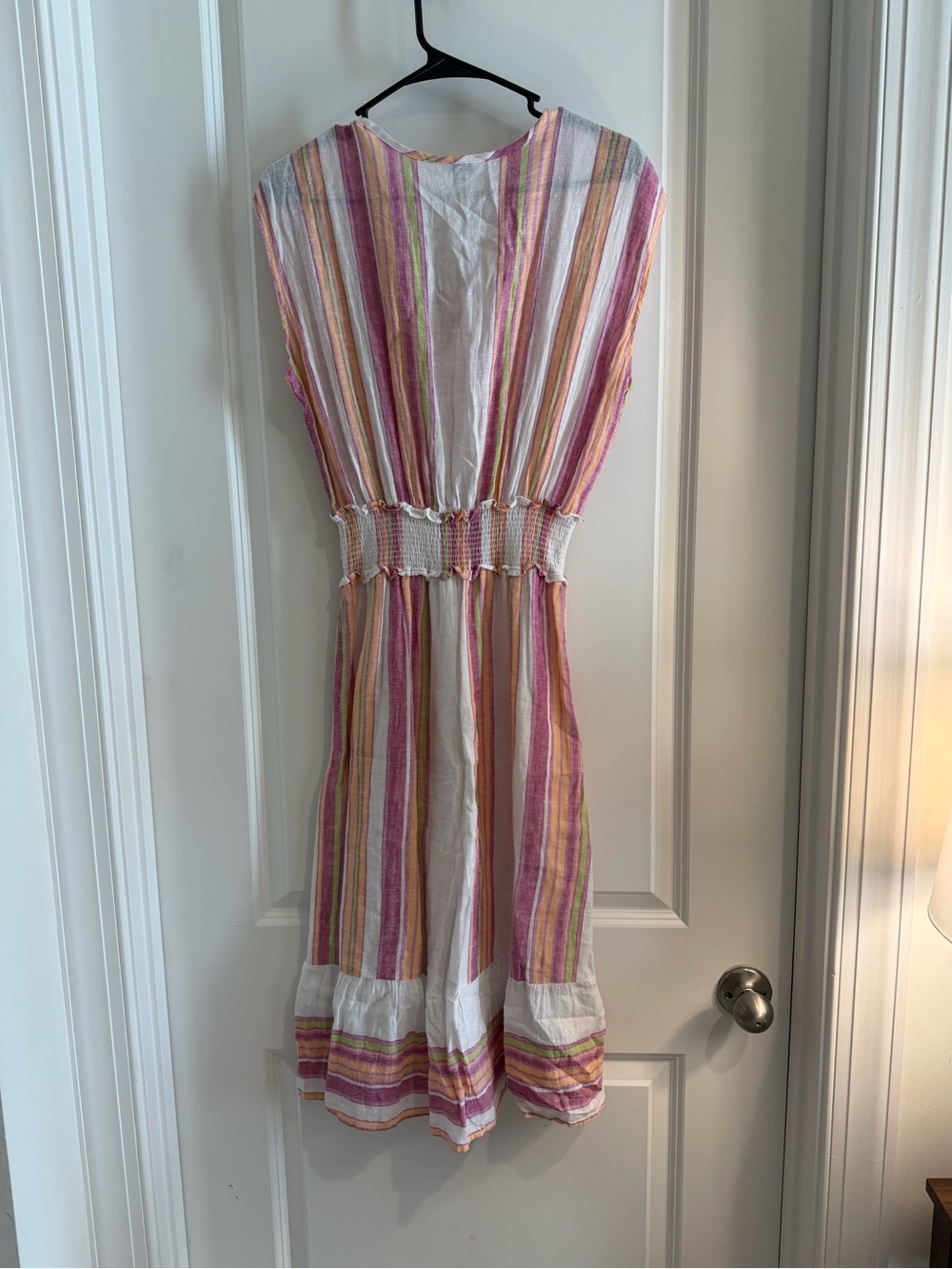 Rails Striped Midi Dress in Pink, Orange and Cream - Picture 4 of 5